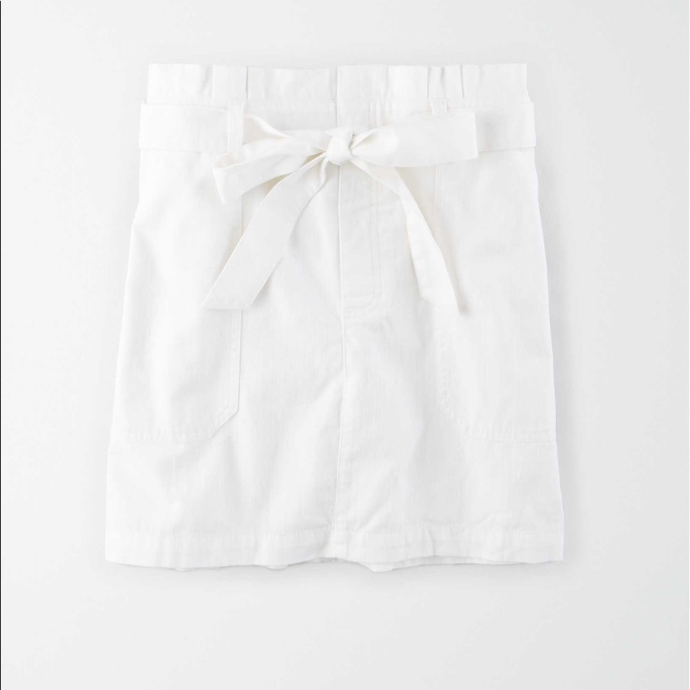 AE High Waisted Denim Paper Bag Skirt (L)